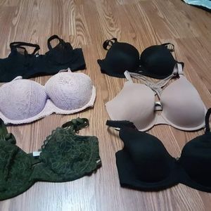 Lot of six Victoria secret bras